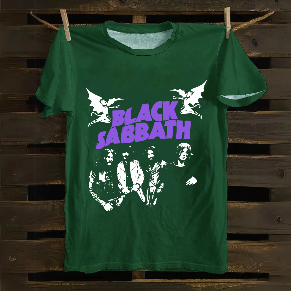 Unisex Vintage Black Sabbath Band  Cotton T-Shirt