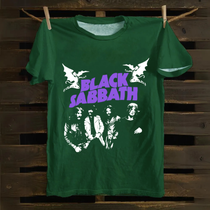 Unisex Vintage Black Sabbath Band  Cotton T-Shirt