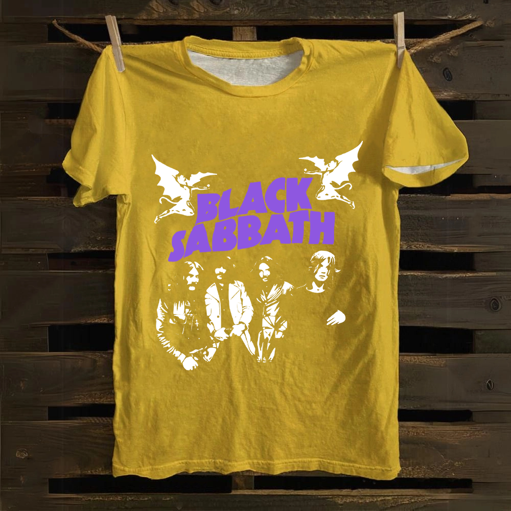Unisex Vintage Black Sabbath Band  Cotton T-Shirt
