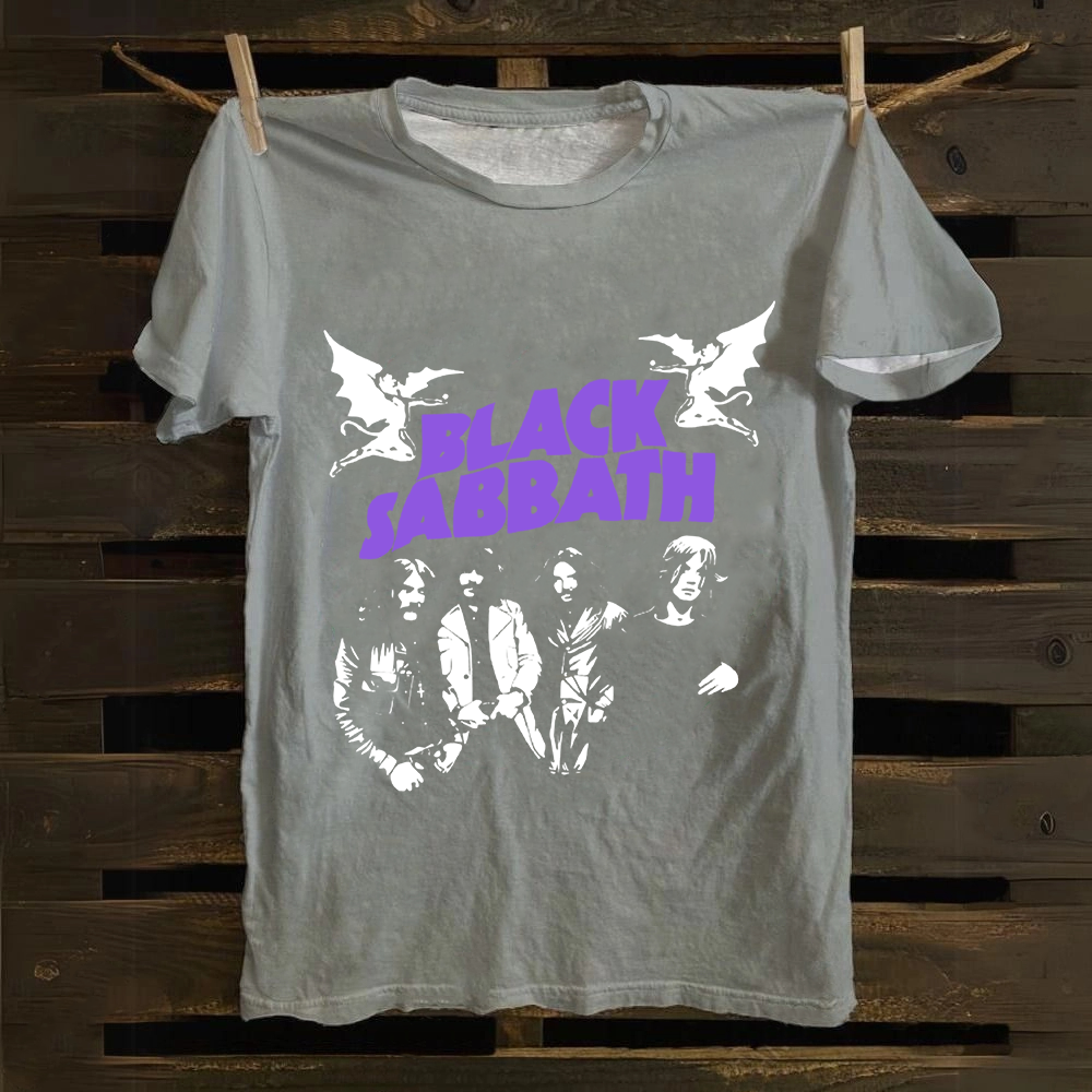 Unisex Vintage Black Sabbath Band  Cotton T-Shirt