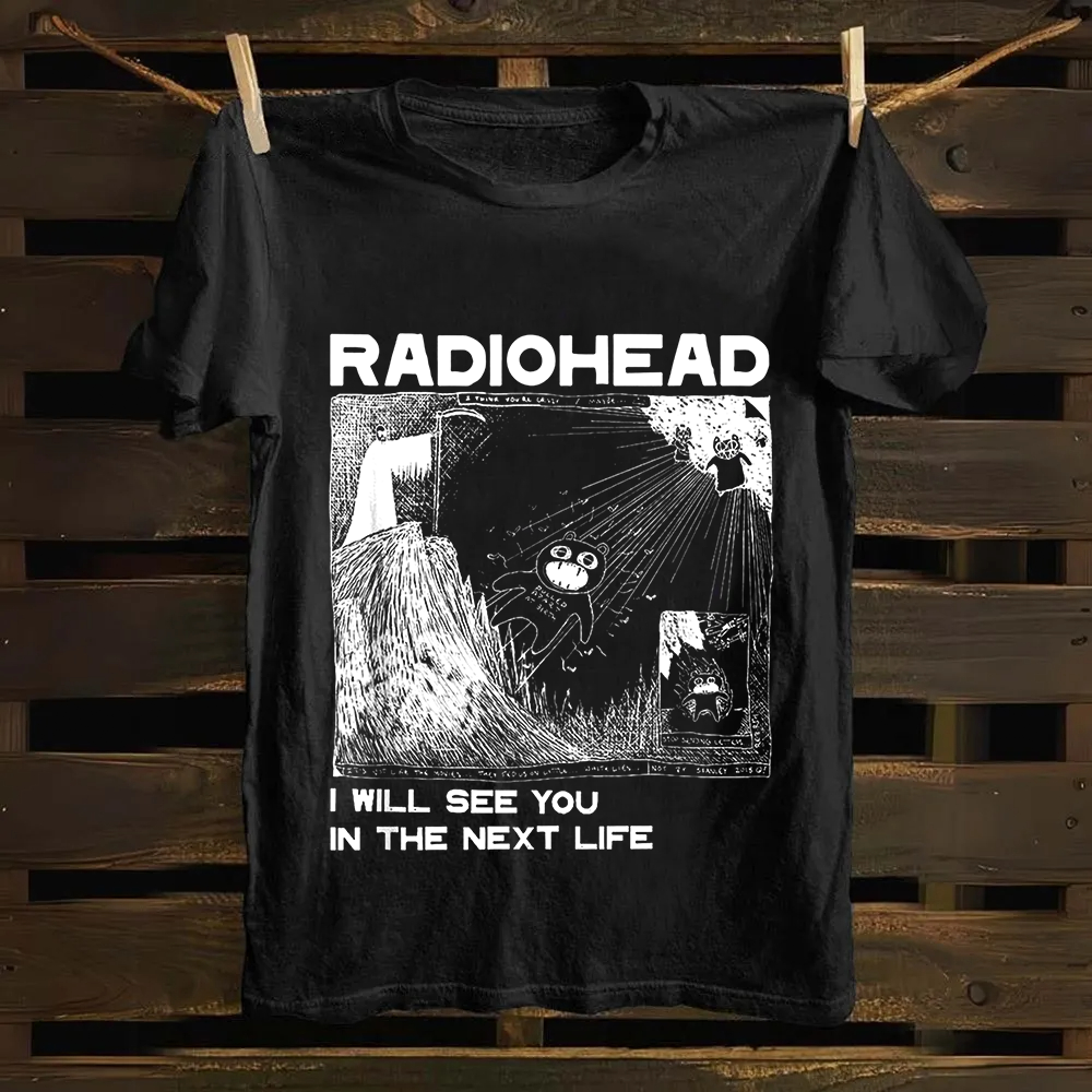 Unisex Vintage  Radiohead Band Cotton T-Shirt