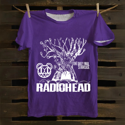 Unisex Vintage  Radiohead Band Cotton T-Shirt