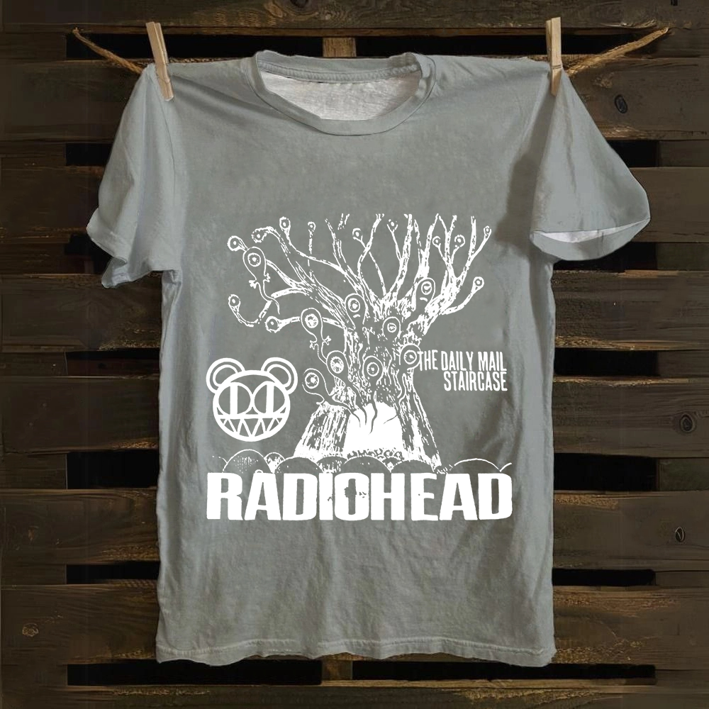 Unisex Vintage  Radiohead Band Cotton T-Shirt