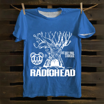 Unisex Vintage  Radiohead Band Cotton T-Shirt