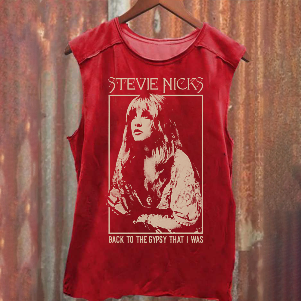 Stevie Nicks Singer Vintage Washed Tank Top