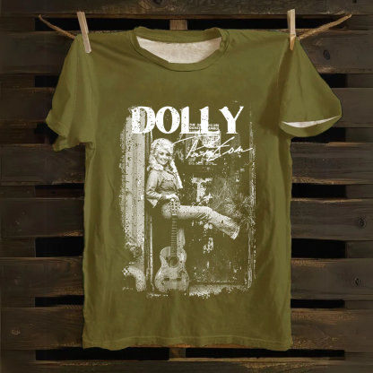 Unisex Vintage  Dolly Parton Singer Cotton T-Shirt