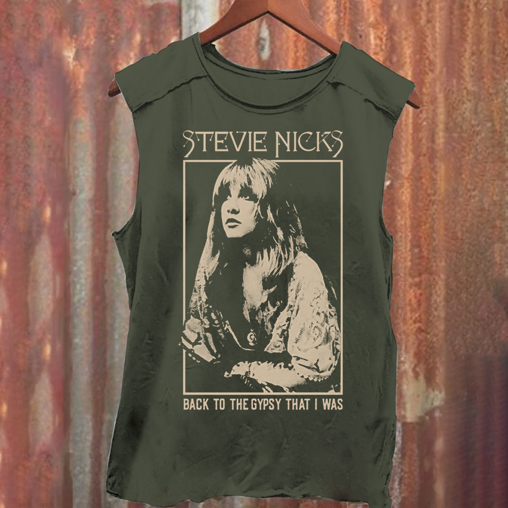Stevie Nicks Singer Vintage Washed Tank Top