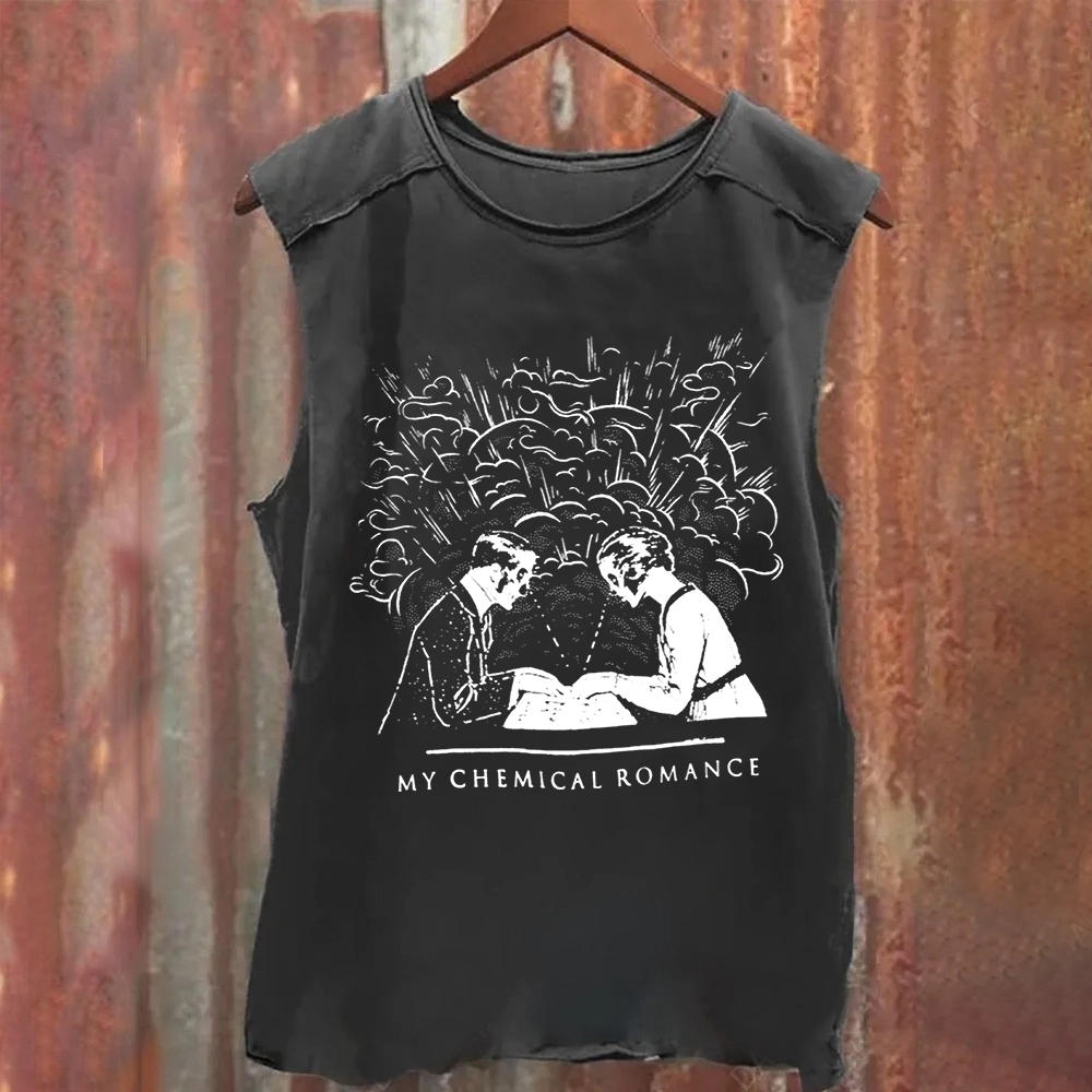 Unisex Vintage Washed My chemical romance Band Tank Top