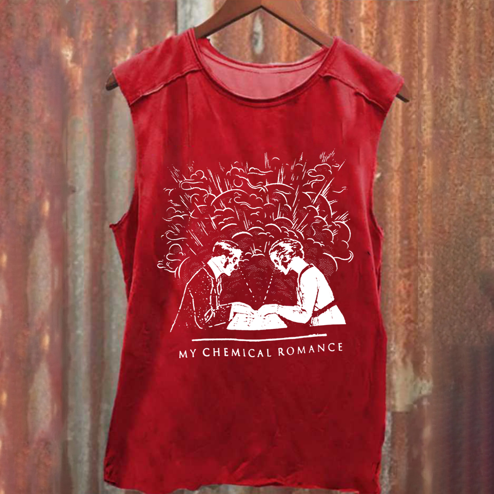 Unisex Vintage Washed My chemical romance Band Tank Top