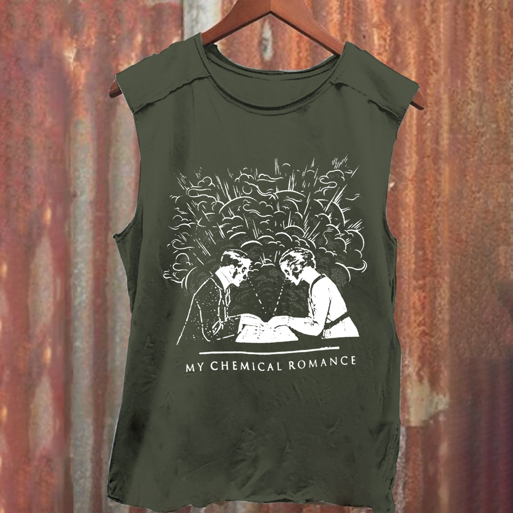 Unisex Vintage Washed My chemical romance Band Tank Top