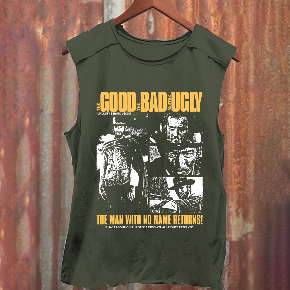 Unisex Vintage Washed  The good, the bad and the ugly movie Tank Top