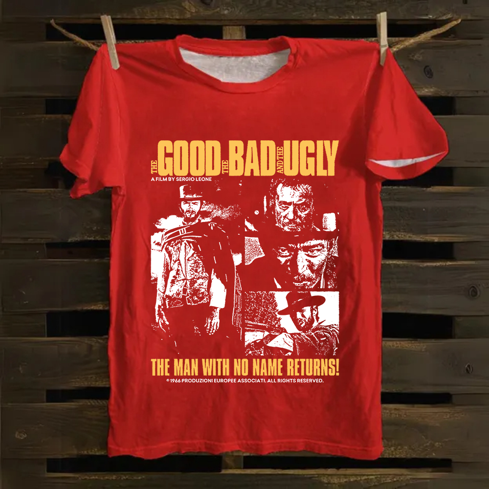 Unisex Vintage  The good, the bad and the ugly movie Cotton T-Shirt