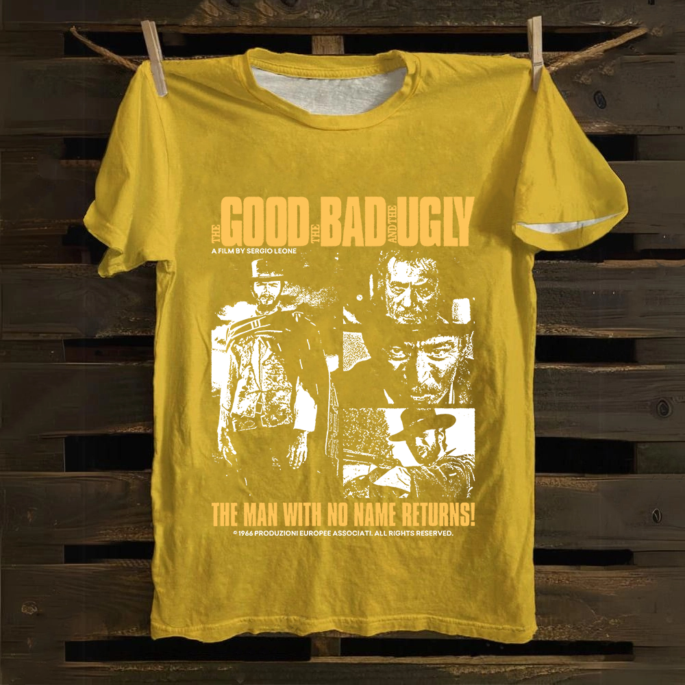 Unisex Vintage  The good, the bad and the ugly movie Cotton T-Shirt
