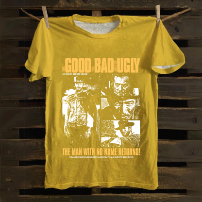 Unisex Vintage  The good, the bad and the ugly movie Cotton T-Shirt