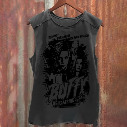 Buffy The Vampire Slayer TV Series Vintage Washed Tank Top