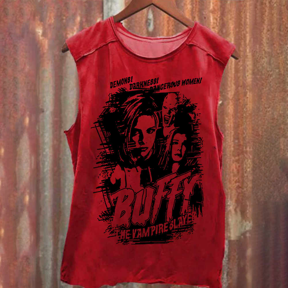 Buffy The Vampire Slayer TV Series Vintage Washed Tank Top