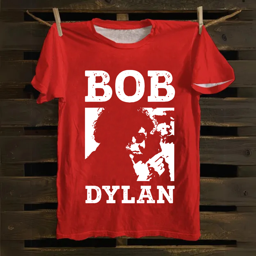Unisex Vintage Bob Dylan Singer Cotton T-Shirt
