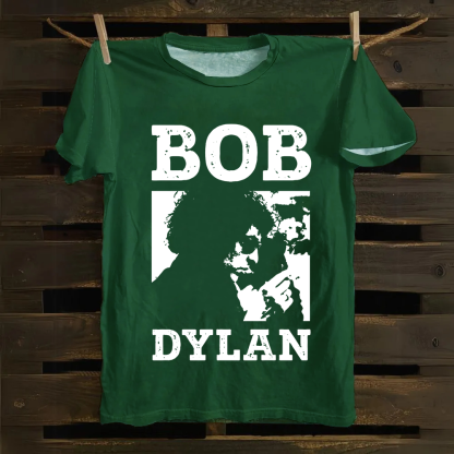 Unisex Vintage Bob Dylan Singer Cotton T-Shirt