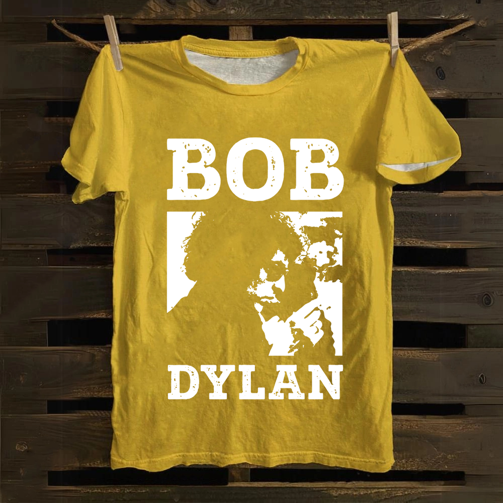 Unisex Vintage Bob Dylan Singer Cotton T-Shirt