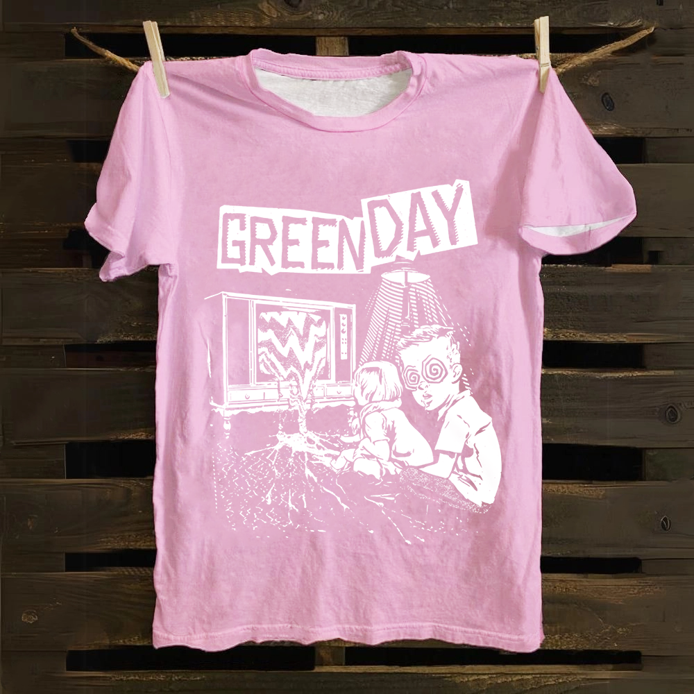 Unisex Vintage Green Day Band Cotton T-Shirt