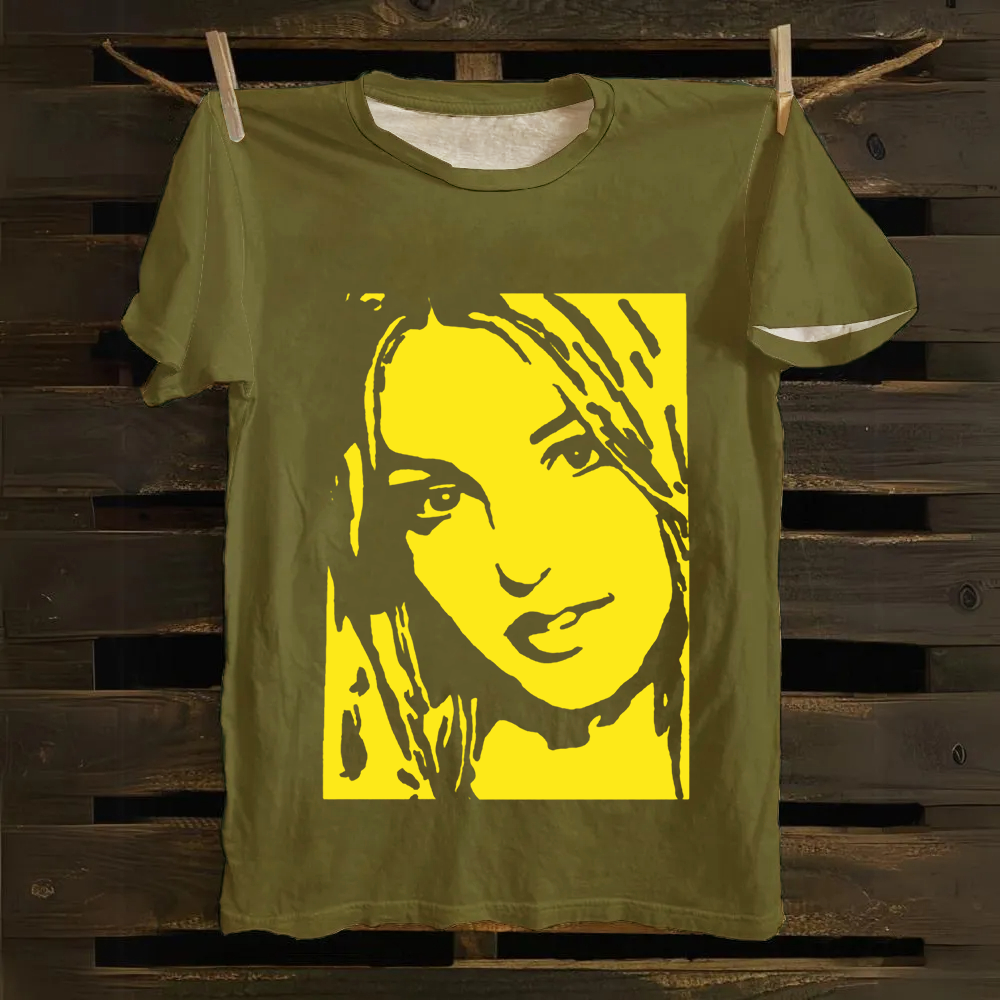 Unisex Vintage  Britney Singer  Cotton T-Shirt