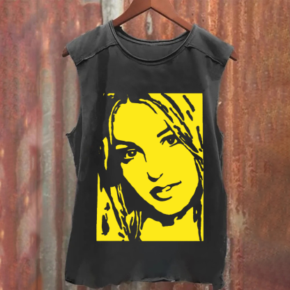 Unisex Vintage Washed  Britney Singer   Tank Top