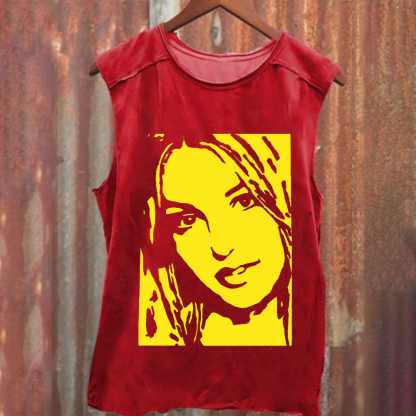 Unisex Vintage Washed  Britney Singer   Tank Top