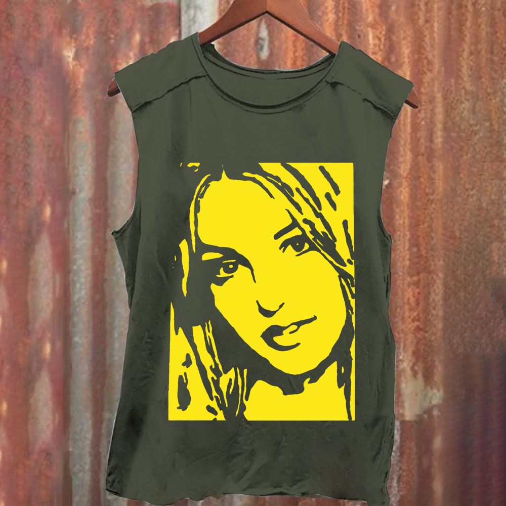 Unisex Vintage Washed  Britney Singer   Tank Top
