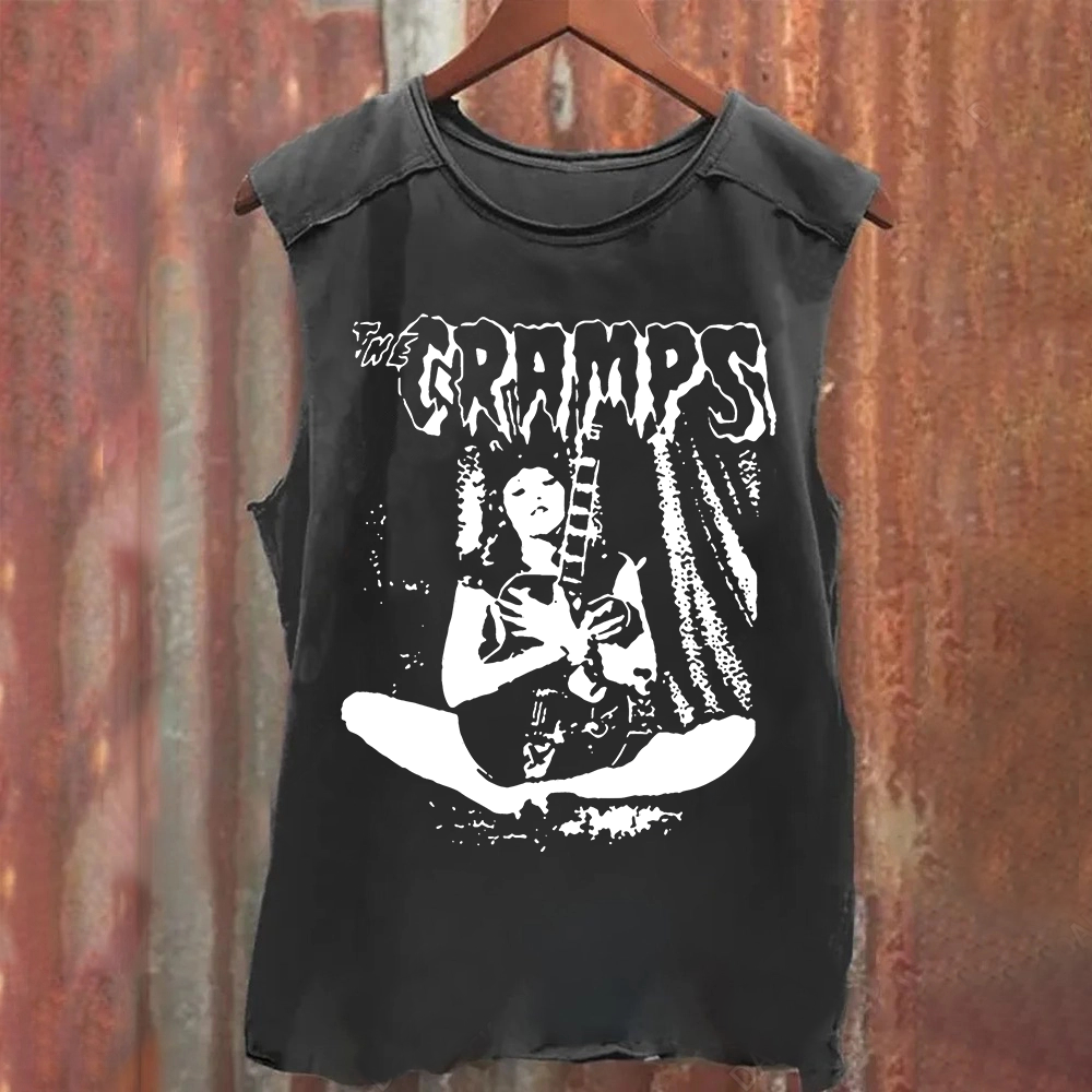 Unisex Vintage The Cramps Band Female guitarist Tank Top