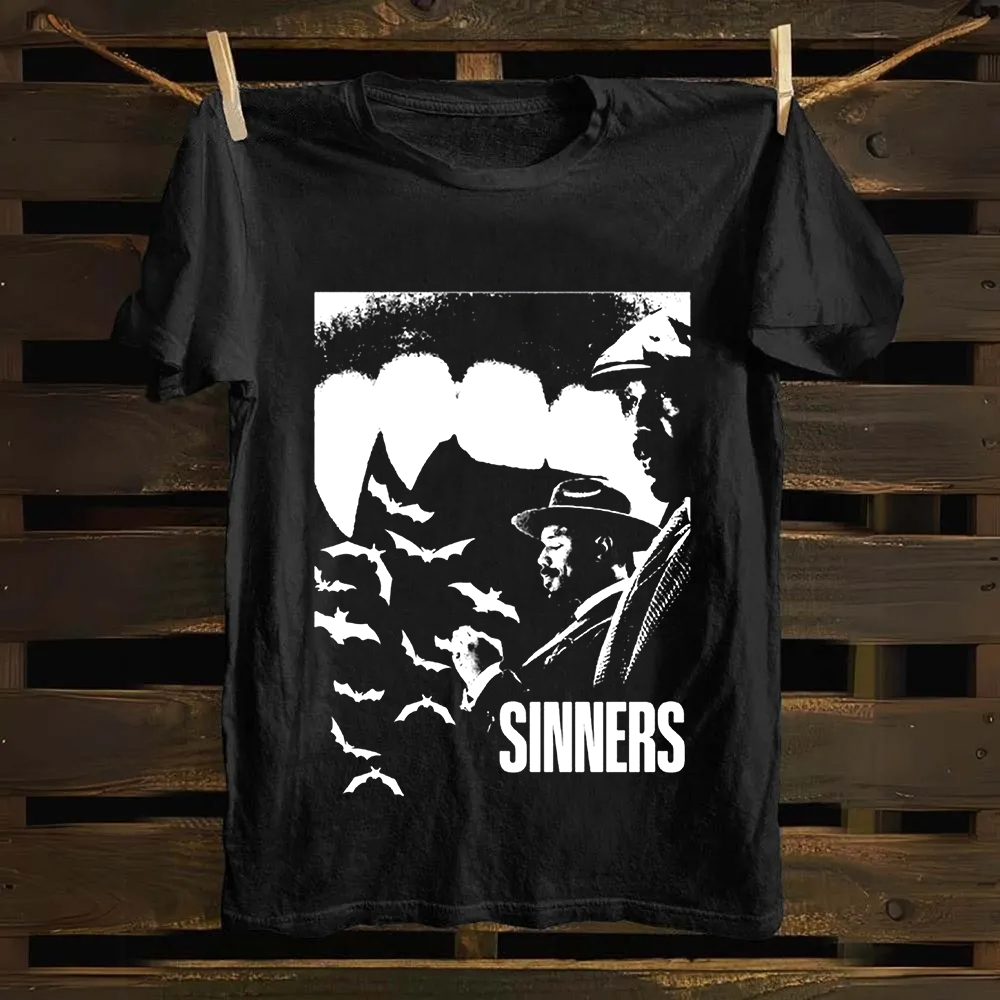 Unisex Vintage Sinners 2025 Horror Movie Cotton T-Shirt