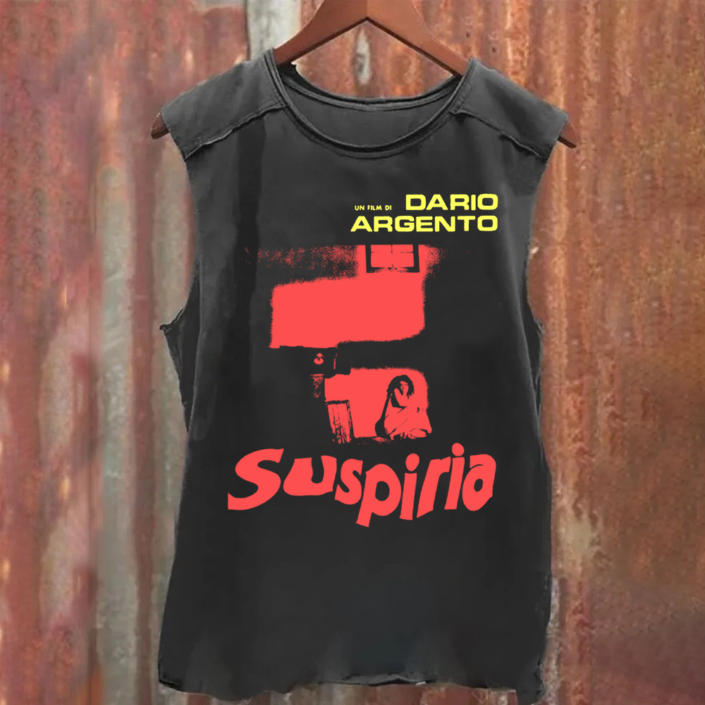 Unisex Vintage Washed Suspiria Horror Movie Tank Top