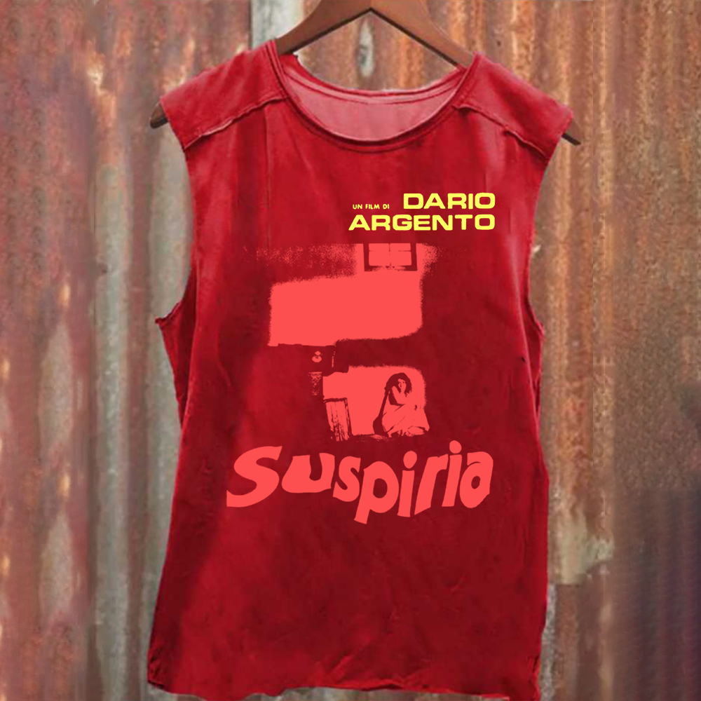 Unisex Vintage Washed Suspiria Horror Movie Tank Top