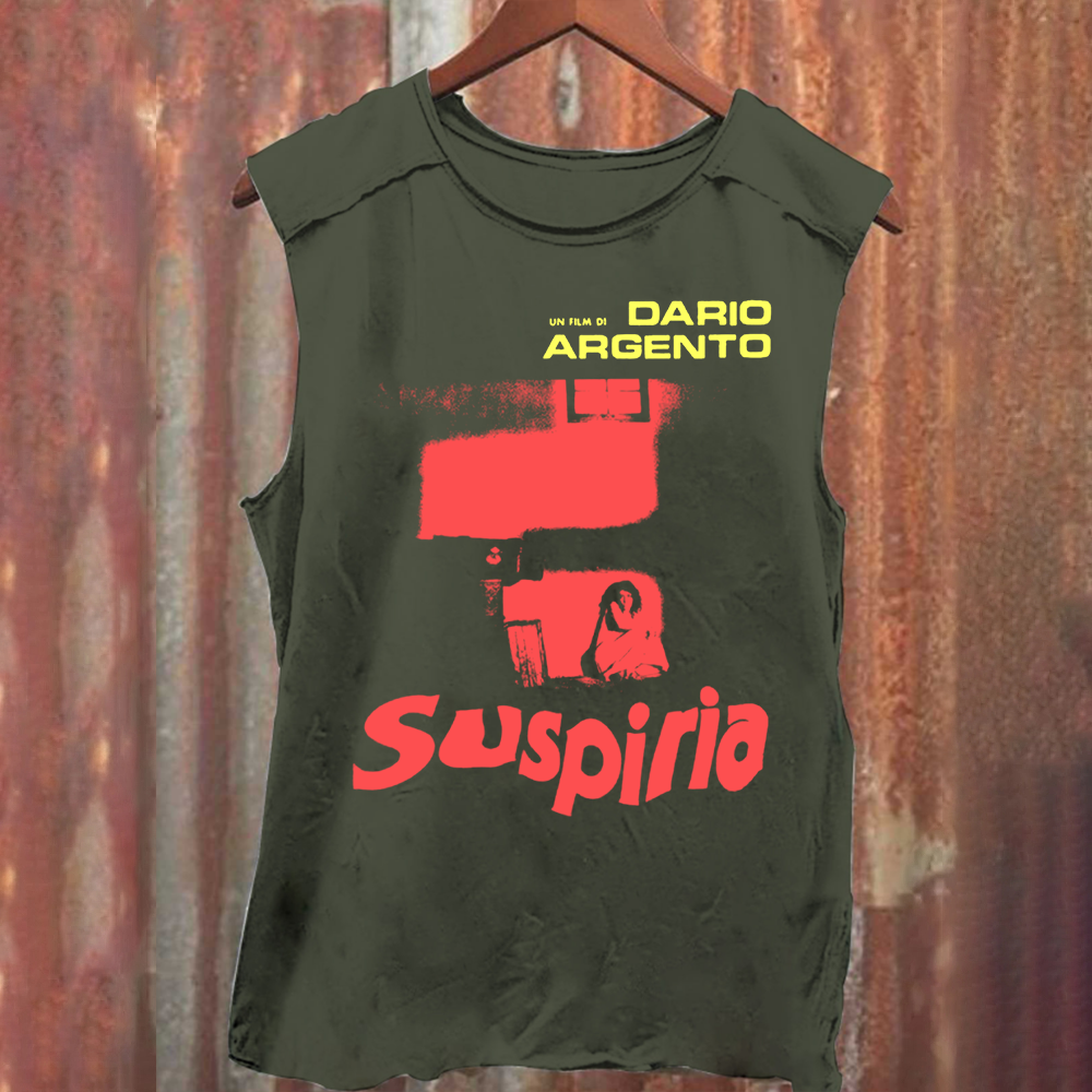 Unisex Vintage Washed Suspiria Horror Movie Tank Top
