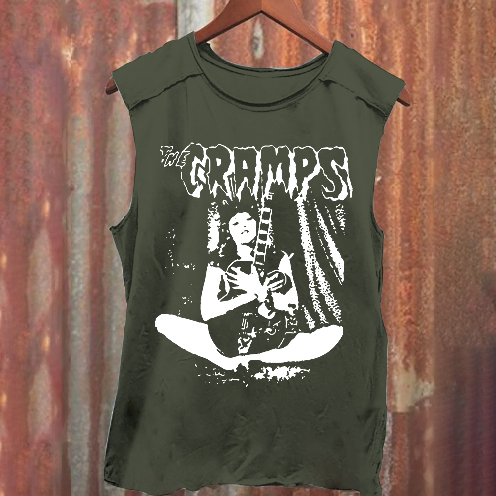 Unisex Vintage The Cramps Band Female guitarist Tank Top