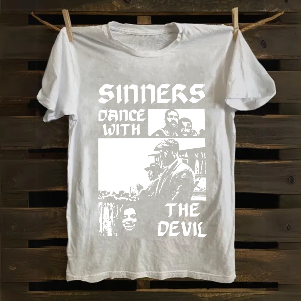 Unisex Vintage Sinners Horror Movie Cotton T-Shirt