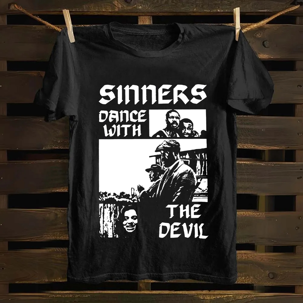 Unisex Vintage Sinners Horror Movie Cotton T-Shirt