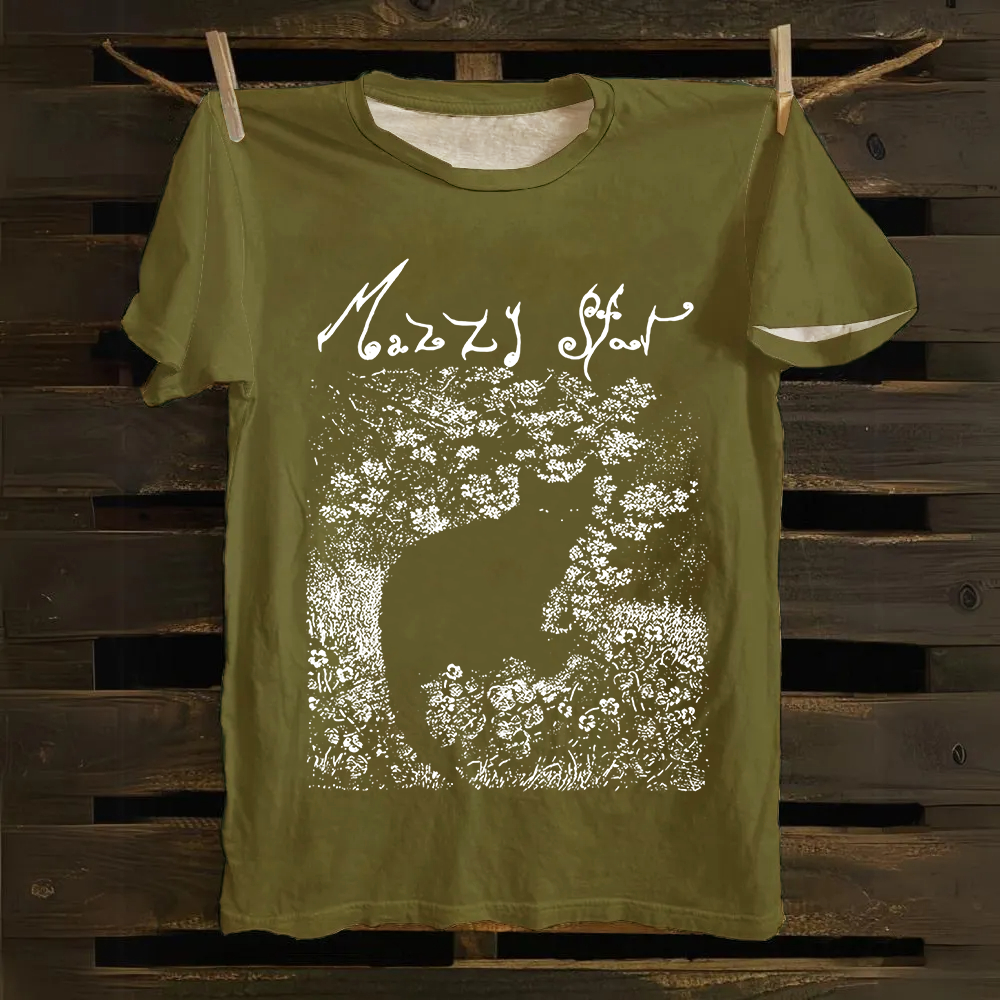Unisex Vintage  Mazzy Star Band Cotton T-Shirt