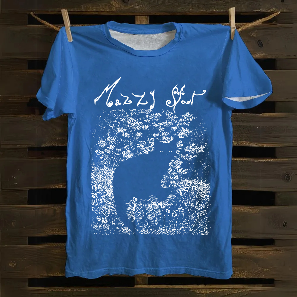 Unisex Vintage  Mazzy Star Band Cotton T-Shirt