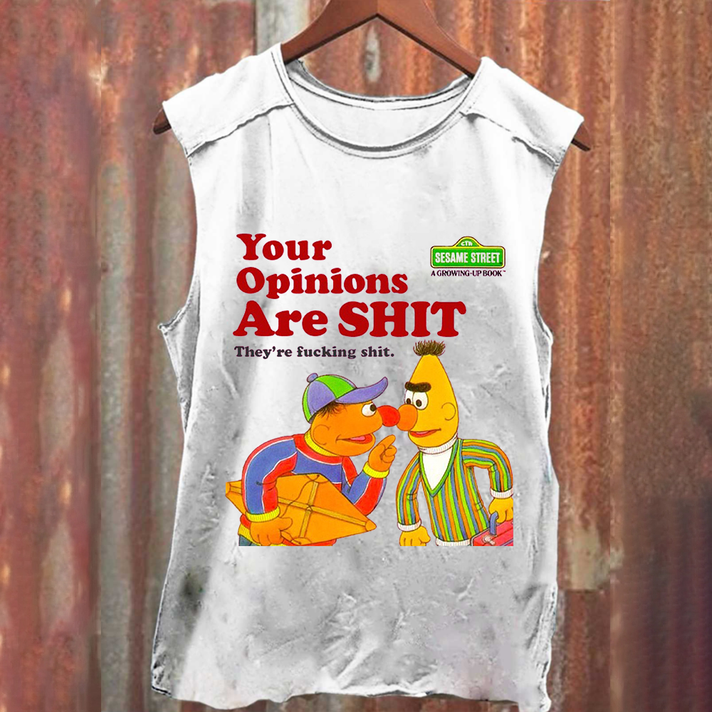 Sesame Street Your Opinions Are SHIT Casual Printed Tank Top