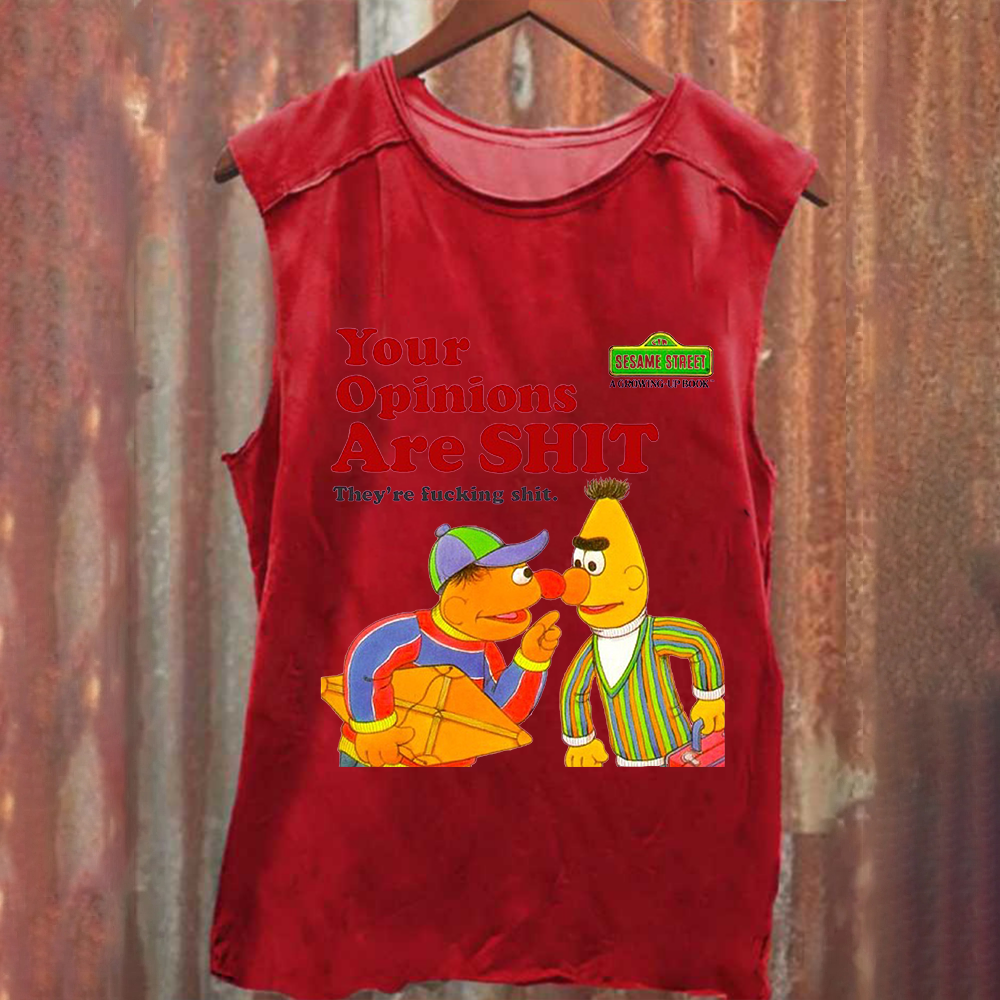 Sesame Street Your Opinions Are SHIT Casual Printed Tank Top