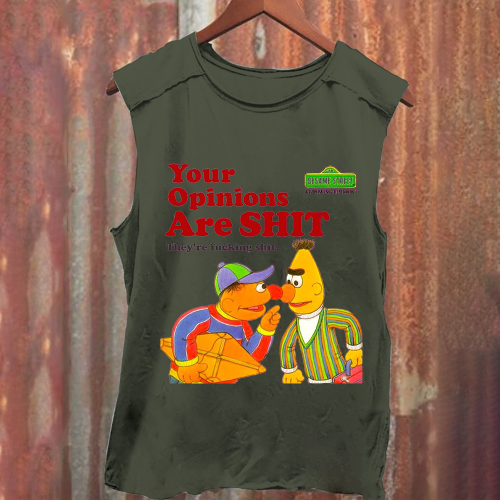 Sesame Street Your Opinions Are SHIT Casual Printed Tank Top