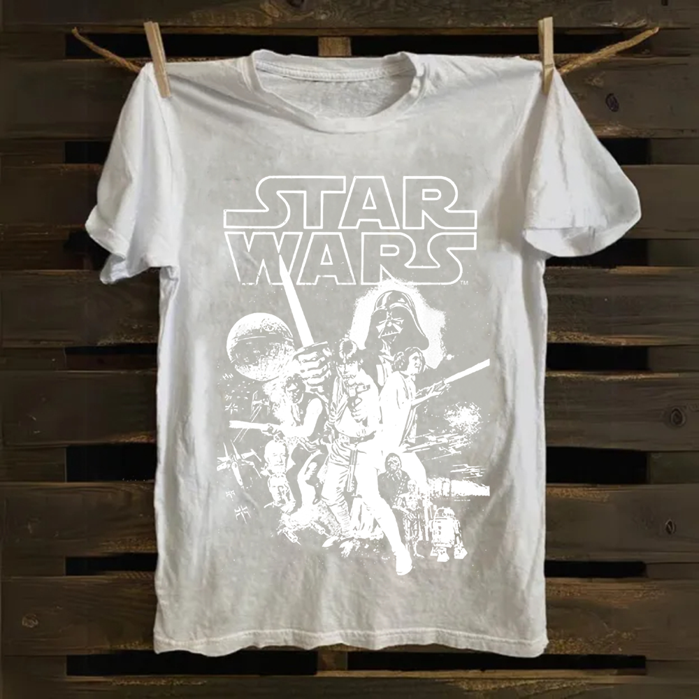 Unisex Vintage  Star Wars Movie Cotton T-Shirt