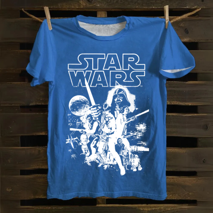 Unisex Vintage  Star Wars Movie Cotton T-Shirt