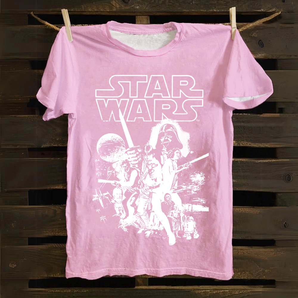 Unisex Vintage  Star Wars Movie Cotton T-Shirt