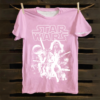 Unisex Vintage  Star Wars Movie Cotton T-Shirt