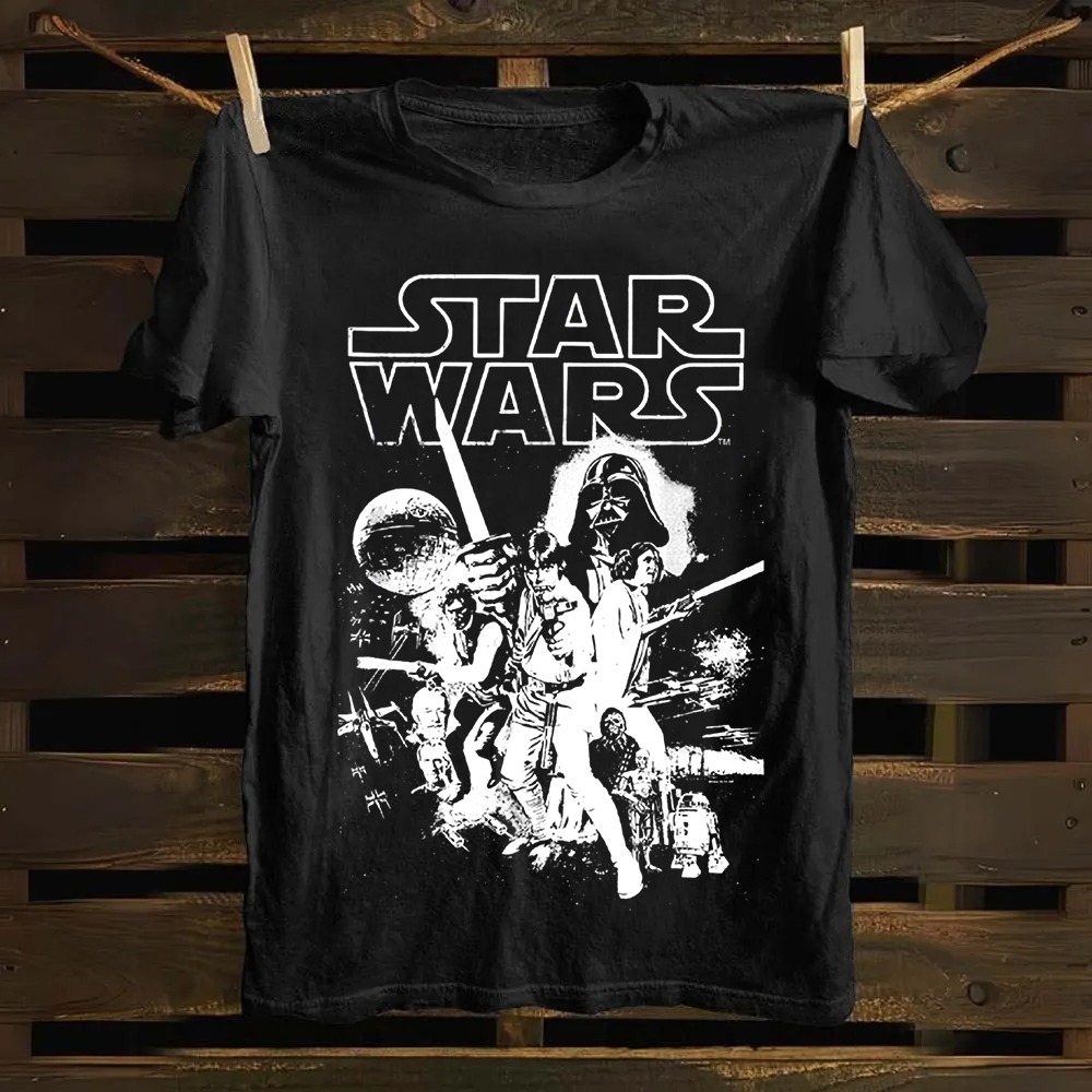 Unisex Vintage  Star Wars Movie Cotton T-Shirt