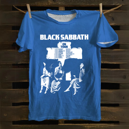 Unisex Vintage  Black Sabbath Band Cotton T-Shirt