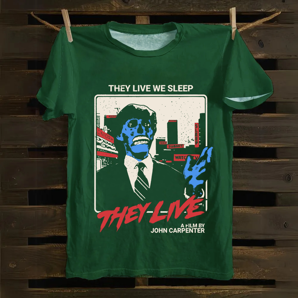 Unisex Vintage  They Live horror movie  Cotton T-Shirt
