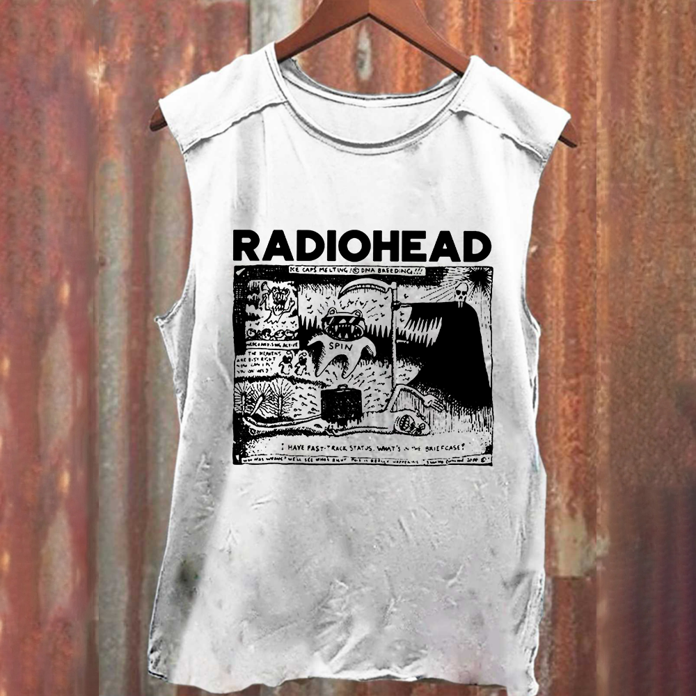 Unisex Cotton Radiohead Rock Band Tank Top