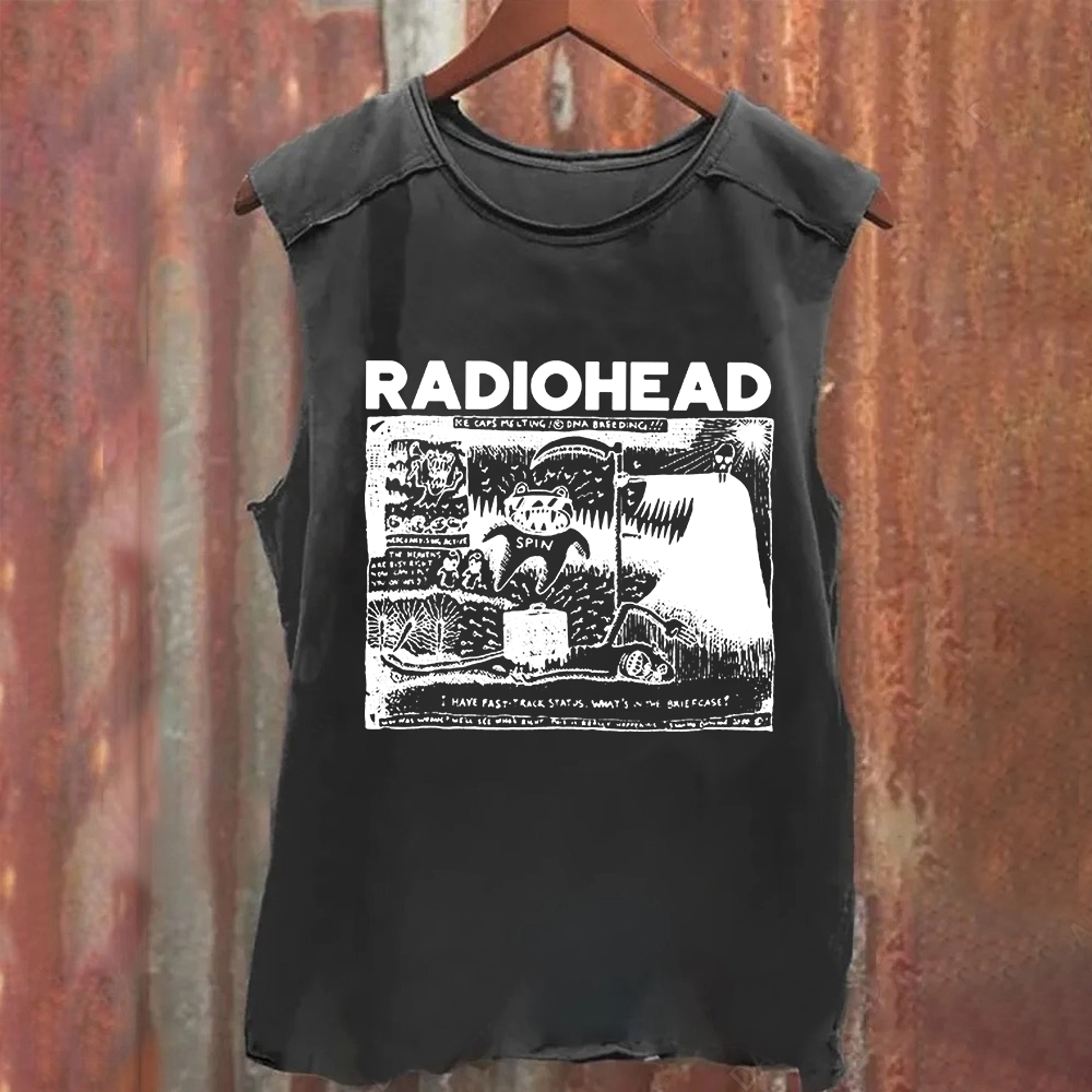 Unisex Cotton Radiohead Rock Band Tank Top